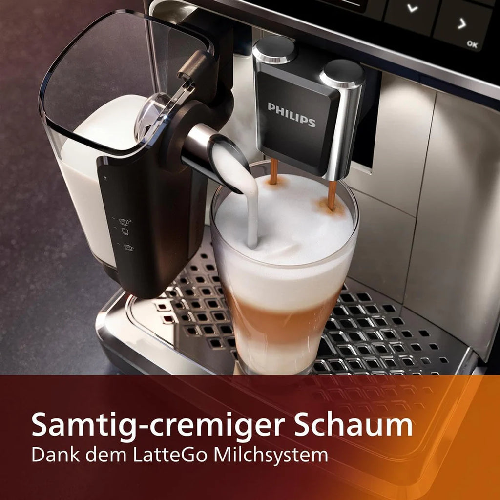 PHILIPS EP5447/90 Serie 5400 LatteGo 11 Kaffeespezialitäten Kaffeevollautomat Schwarz/Chrom