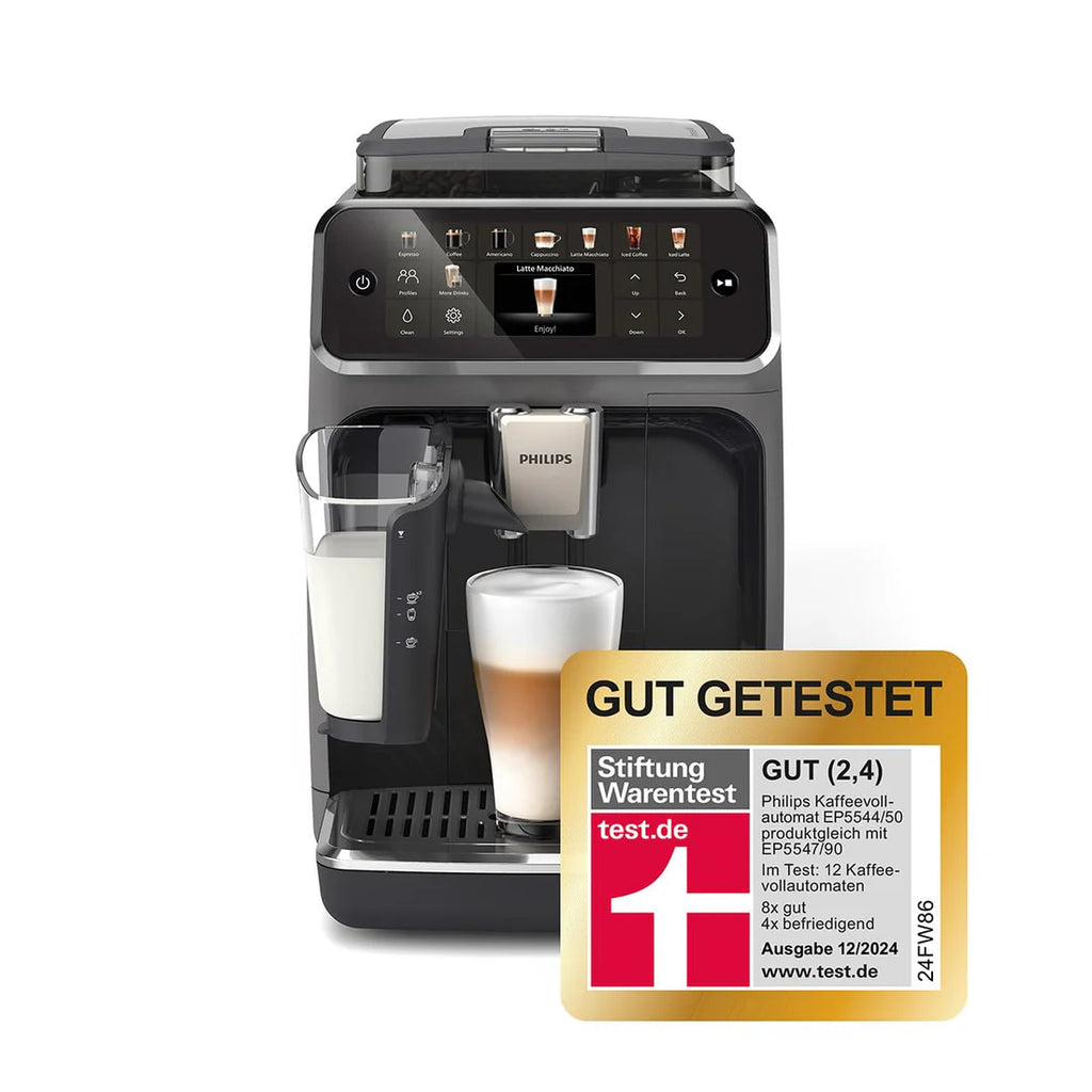 PHILIPS EP5447/90 Serie 5400 LatteGo 11 Kaffeespezialitäten Kaffeevollautomat Schwarz/Chrom