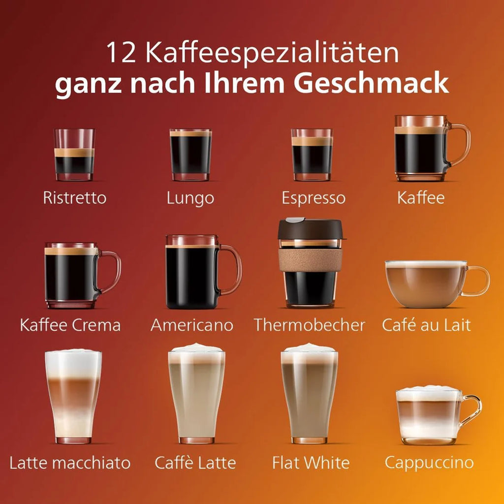 PHILIPS EP5447/90 Serie 5400 LatteGo 11 Kaffeespezialitäten Kaffeevollautomat Schwarz/Chrom